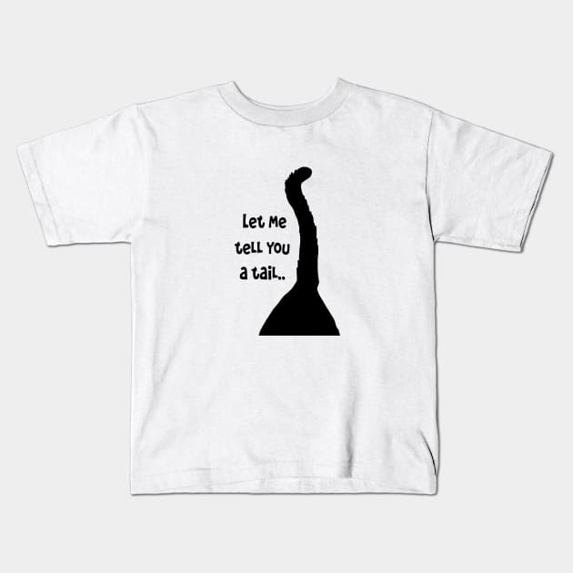 Let Me Tell You A Tail Cat Fun Pun Quote Kids T-Shirt by taiche